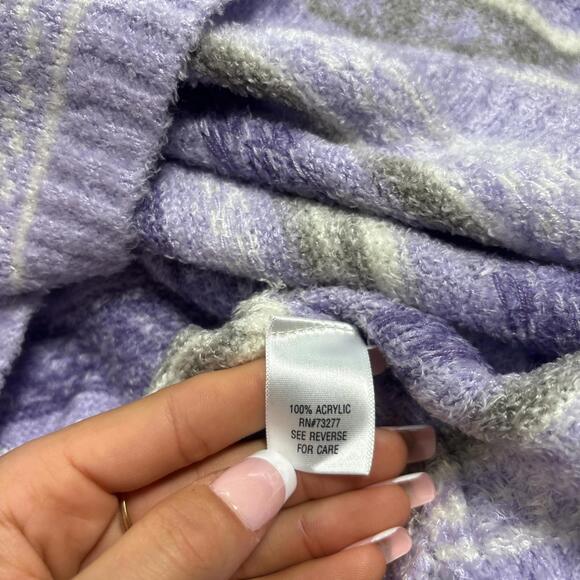 vintage purple winter turtle neck sweater - Picture 5 of 5